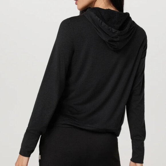 Vuori Halo Essential Black Heather Hoodie Size XL - Picture 2 of 7